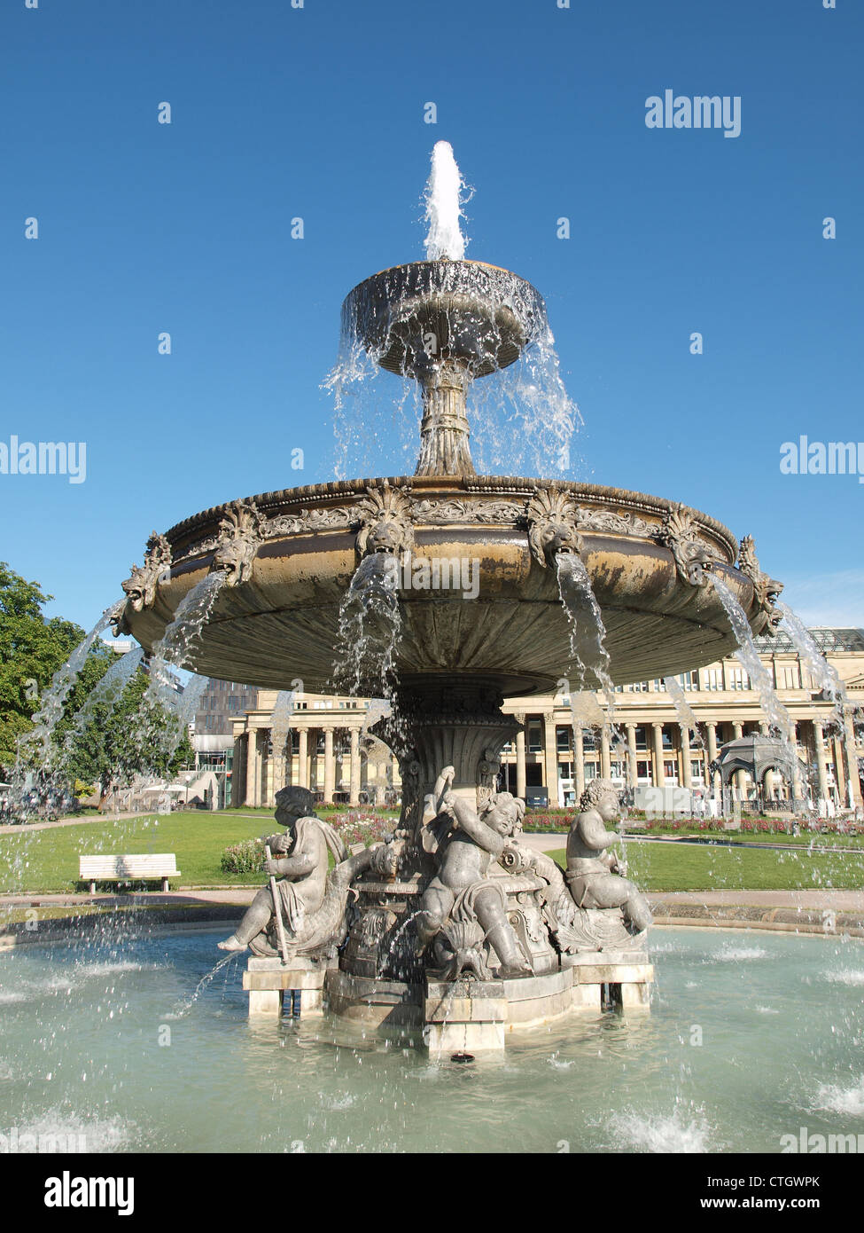 Fountain at schlossplatz hi-res stock photography and images - Alamy