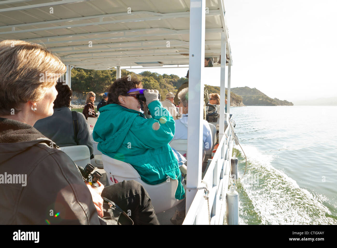 Wildlife Boat Tour, Cachuma Lake, Santa Ynez Valley, California, United States of America Stock Photo
