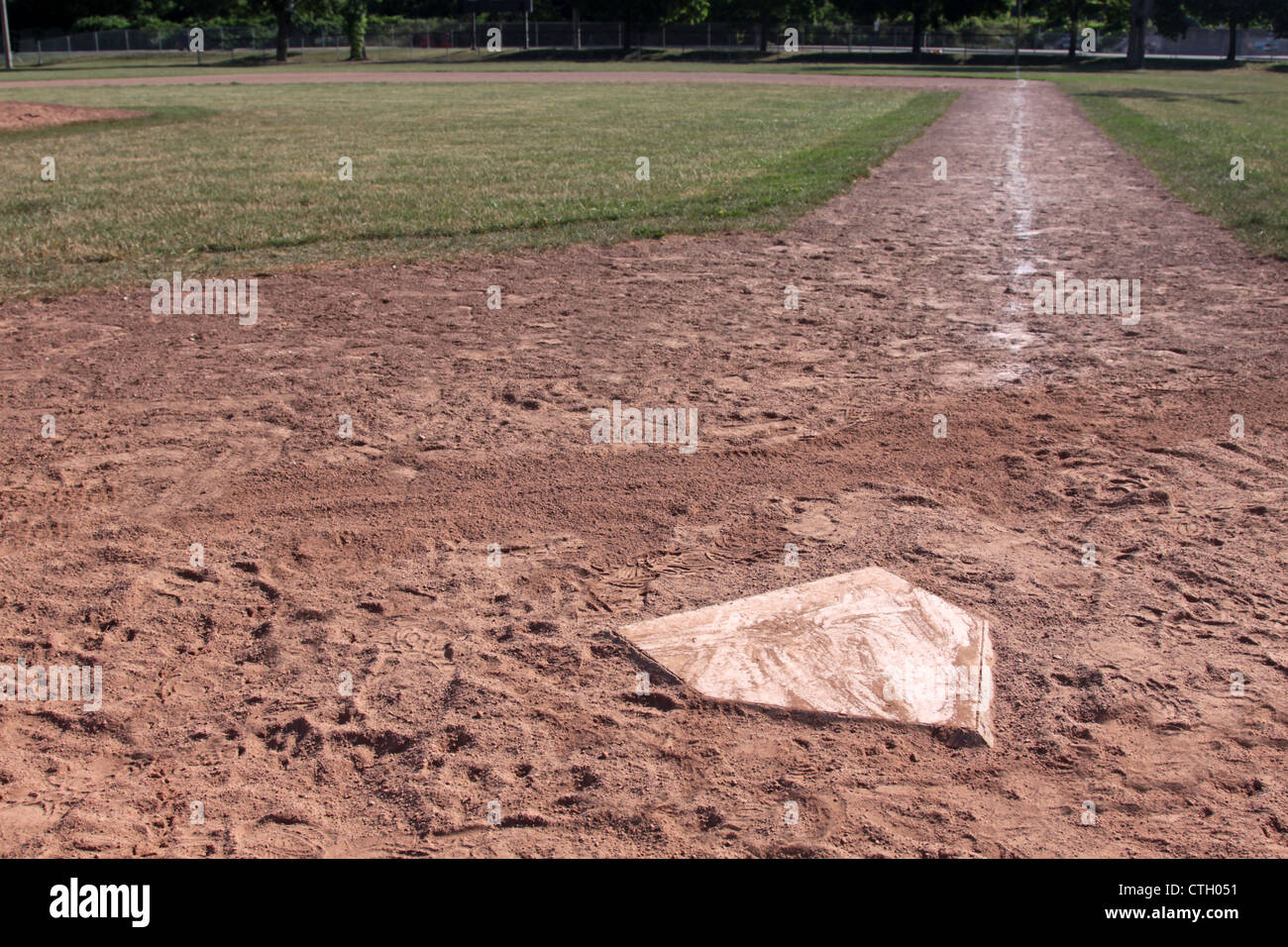 Home Plate Right Side Stock Photo