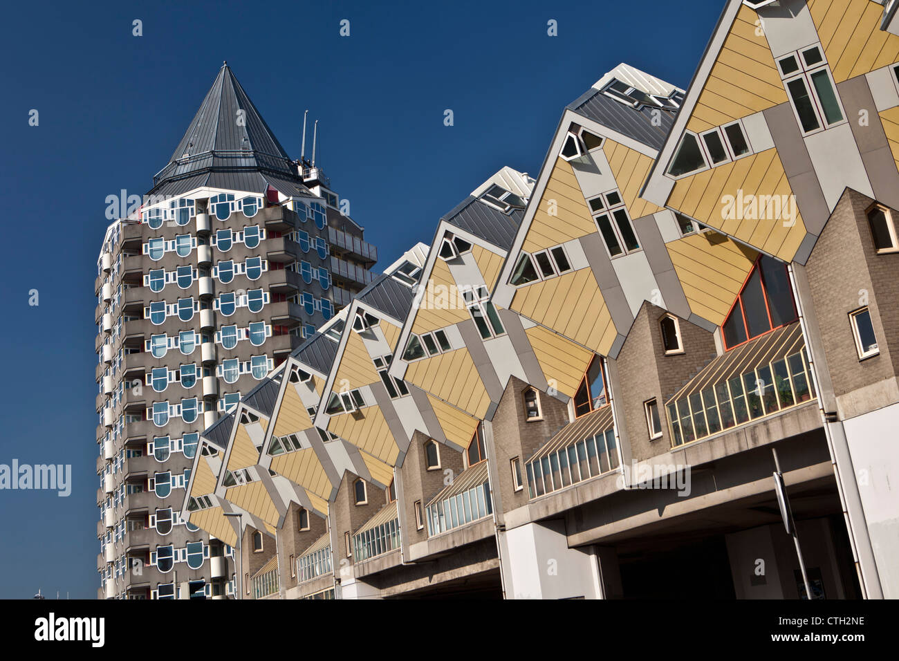 The Netherlands, Rotterdam, Cube houses, architect Jan Blom. Stock Photo