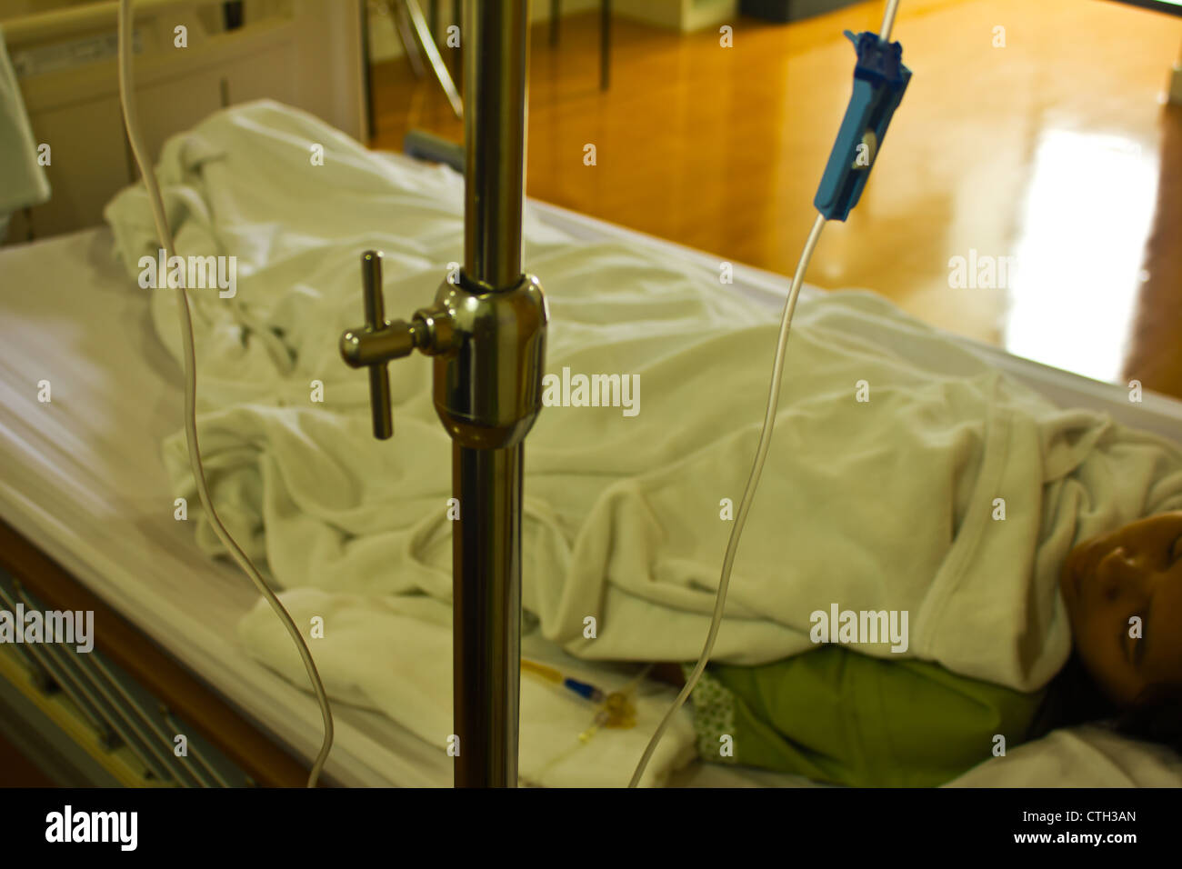 Stock Photo - Close up of an infusion bottle Intravenous drip Stock Photo