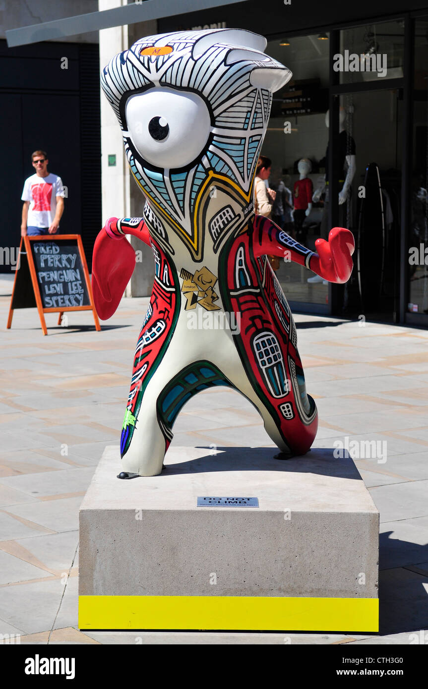 Wenlock Olympic Mascot at Spitalfields Market during the London 2012 Olympic Games Stock Photo