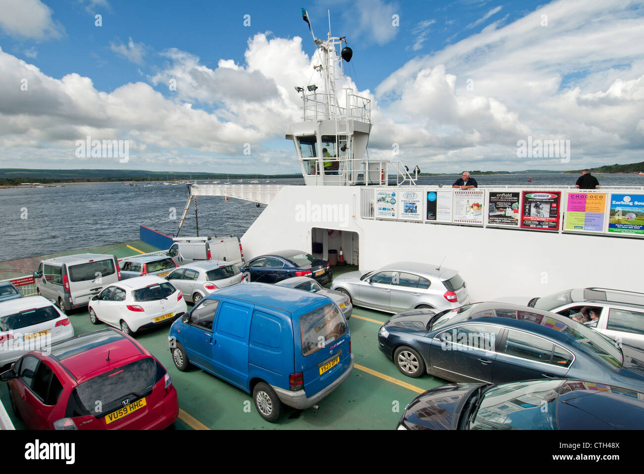 poole to sandbanks chain link ferry Stock Photo Alamy