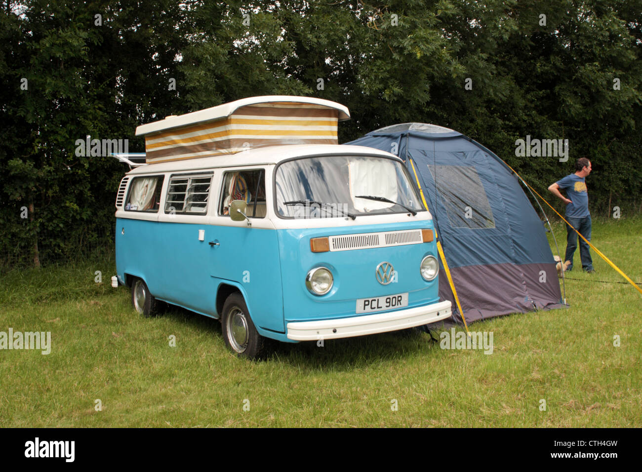 VW Type 2 Kombi Camper Van Stock Photo
