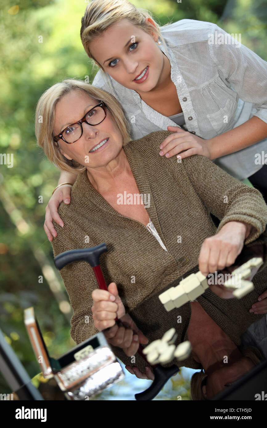 60 years old woman walking stick hi-res stock photography and images ...