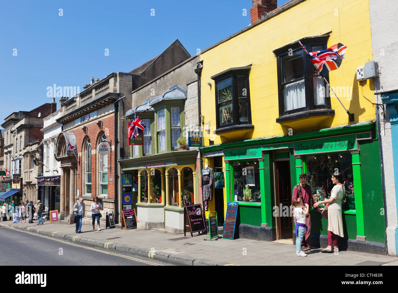 High Street Street Somerset England Stock Photos & High Street Street