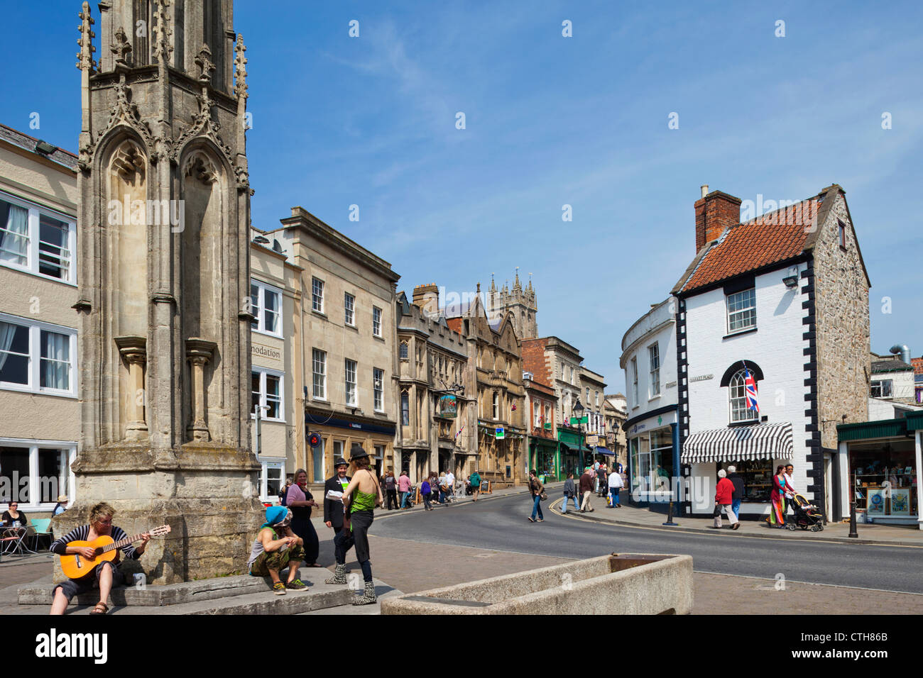 High Street Street Somerset England Stock Photos & High Street Street