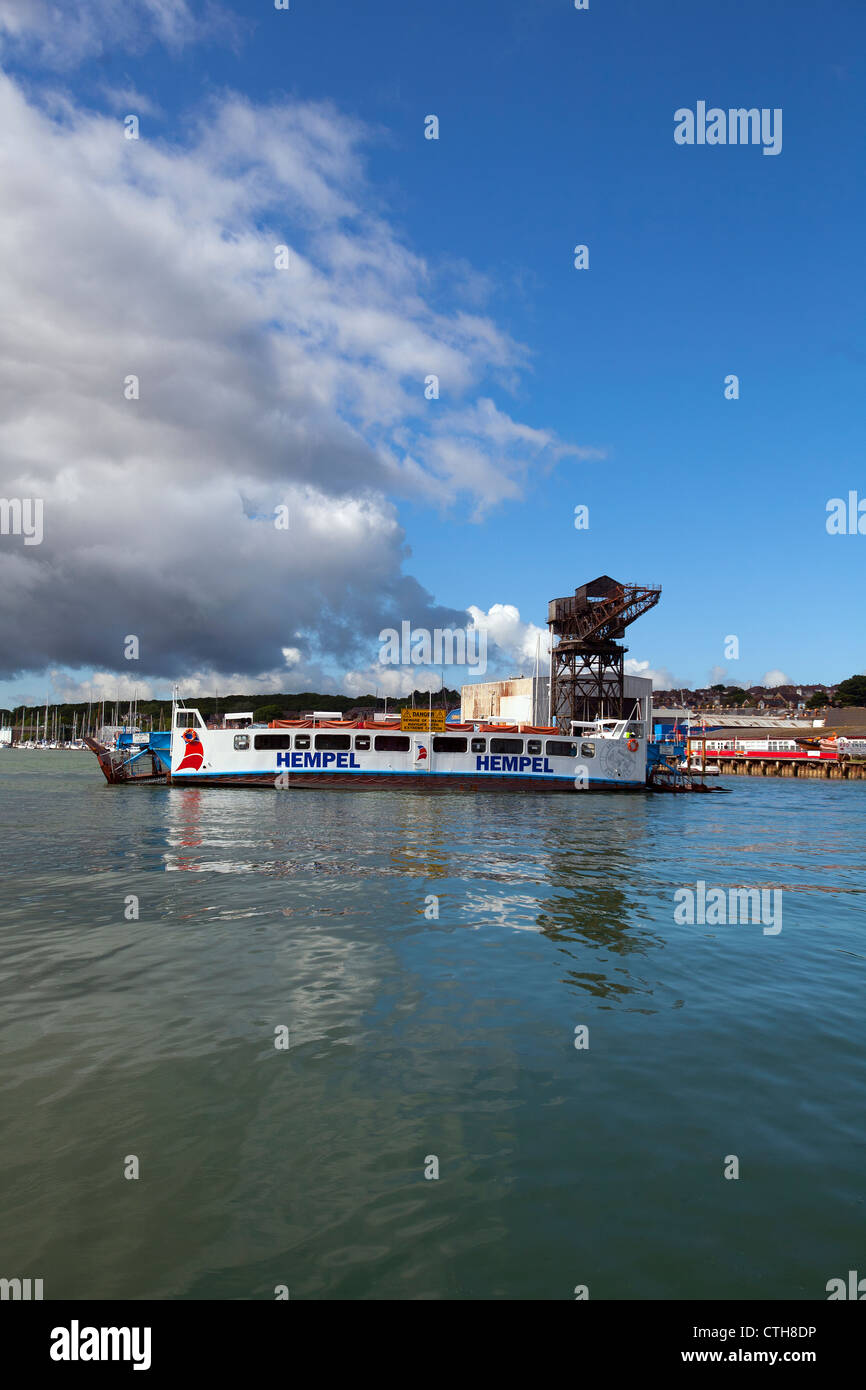 Floating Bridge, Crane, East Cowes Isle of Wight Stock Photo