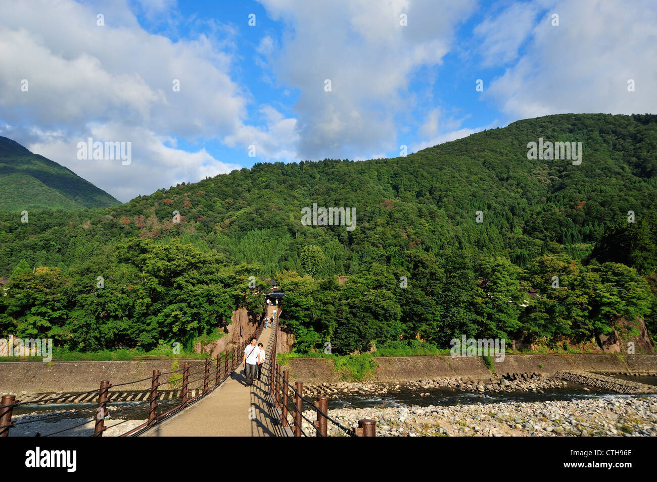Deai-Bashi, Shirakawa-go, Gifu Prefecture, Japan Stock Photo