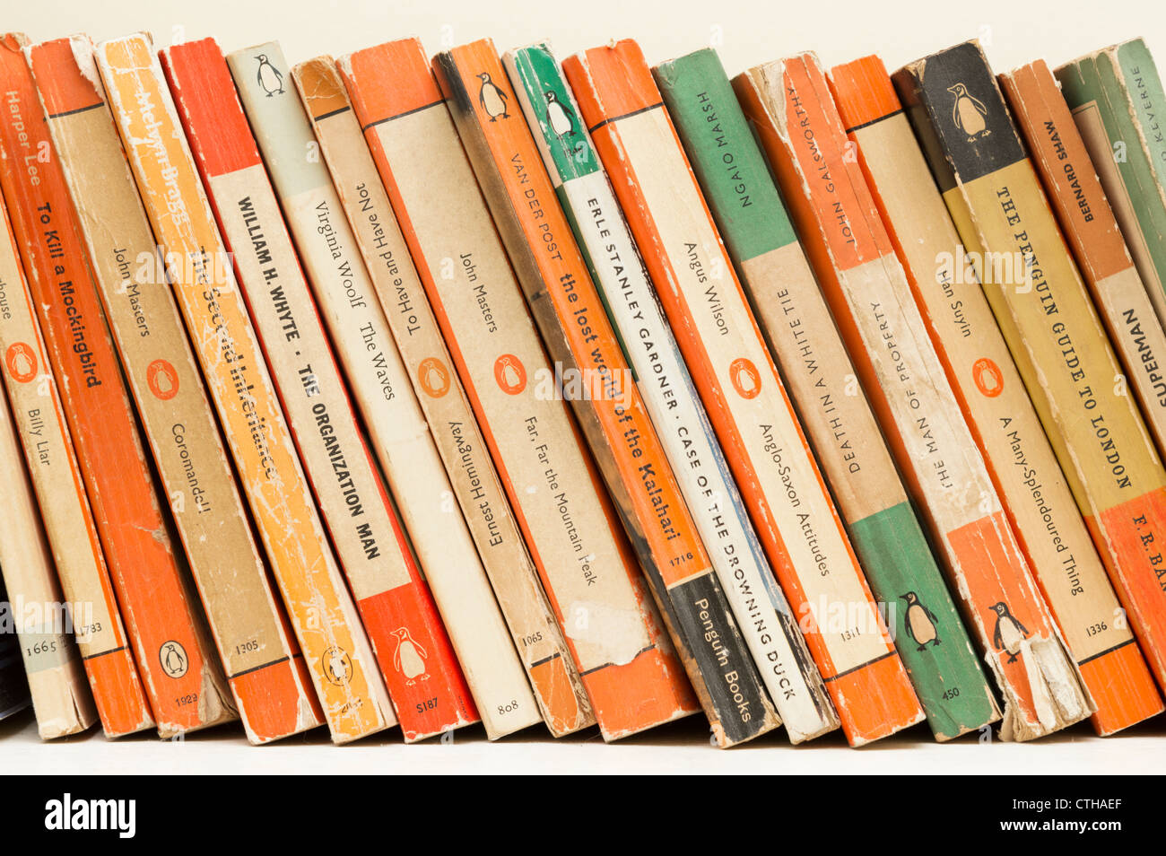 vintage paperbacks published by Penguin Books - late 1940s to late 1960s Stock Photo