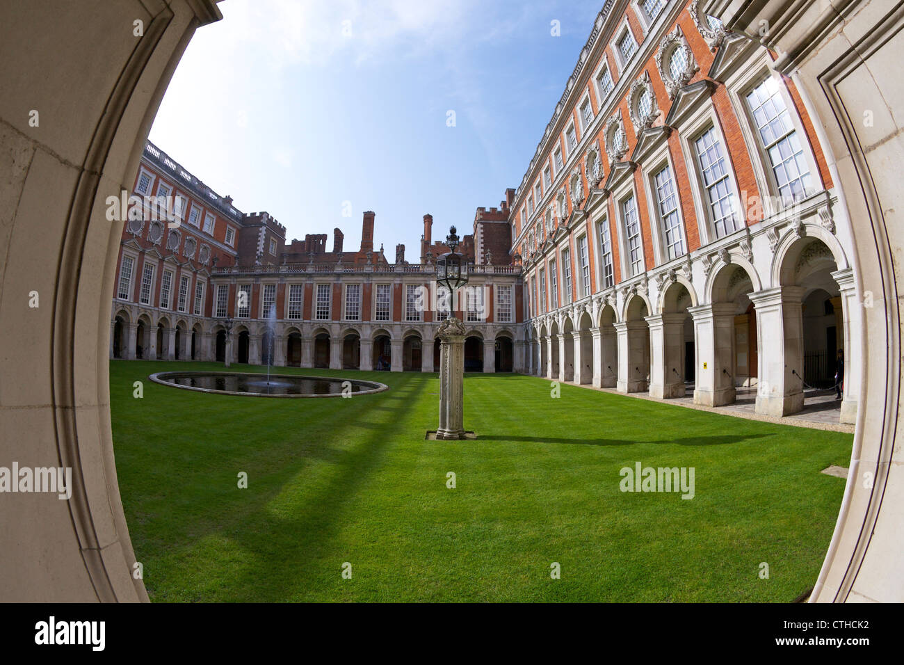 Fountain Court, Hampton Court Palace, London, Surrey, England, UK, United Kingdom, GB, Great Britain, British Isles, Europe Stock Photo