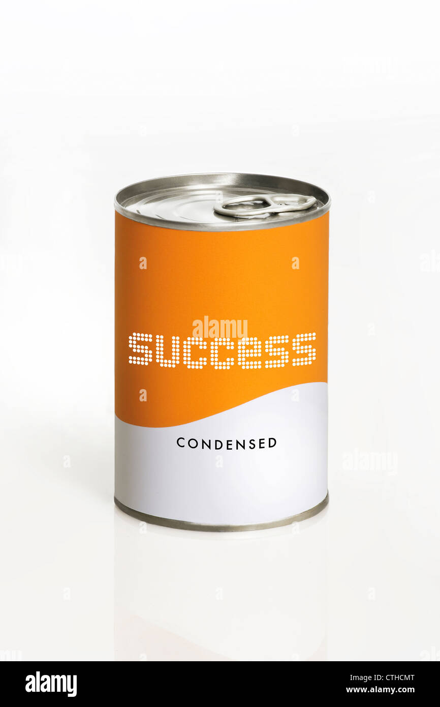 can as a concept message of success Stock Photo