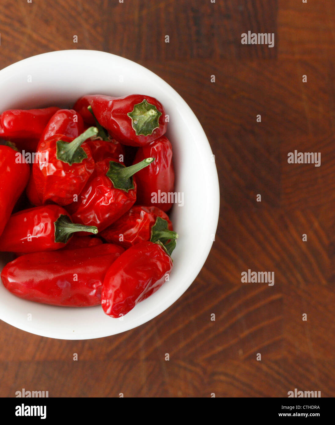 Chilis in a bowl Stock Photo