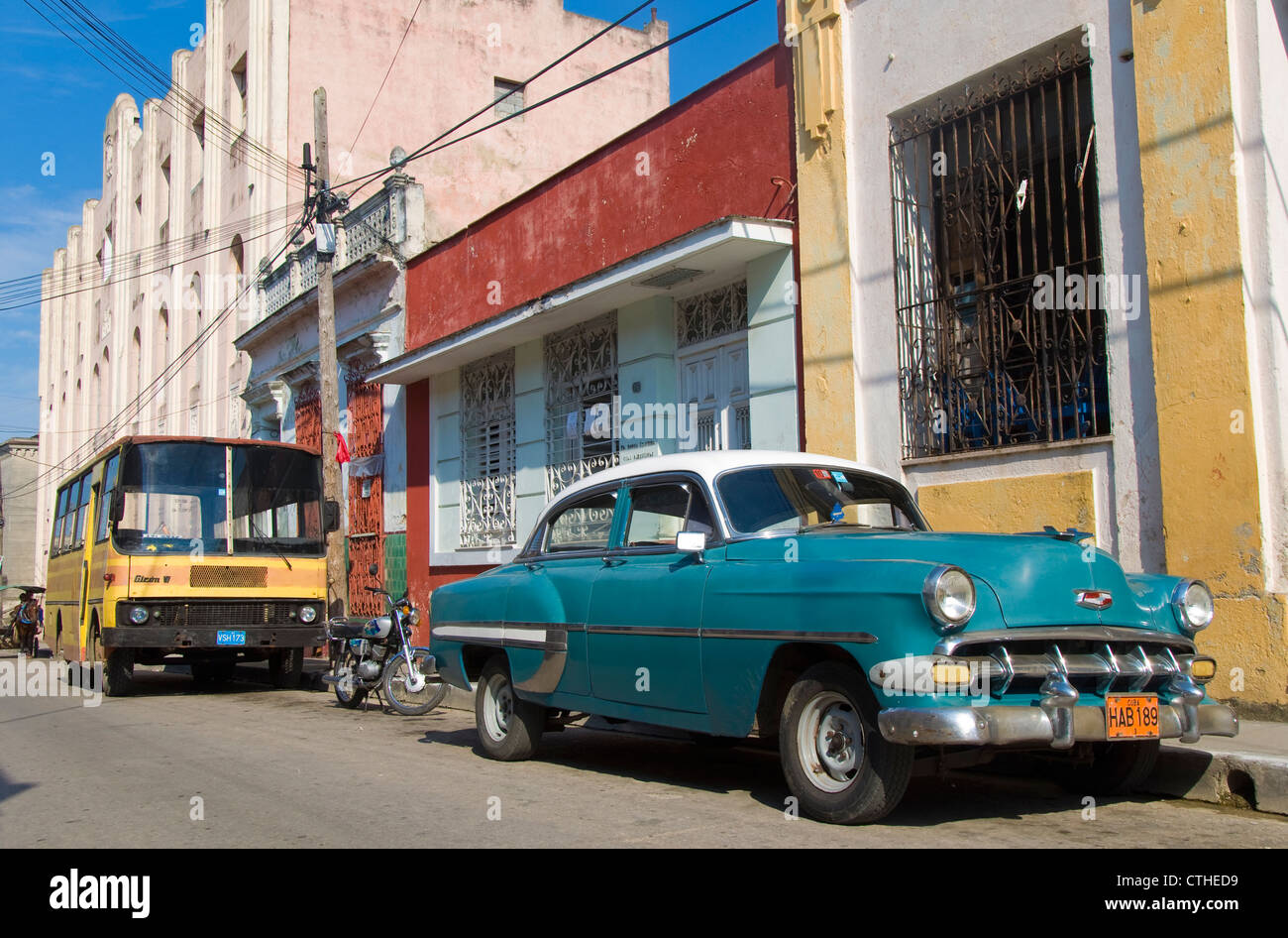 Old American Car, Santa Clara, Cuba Stock Photo Alamy