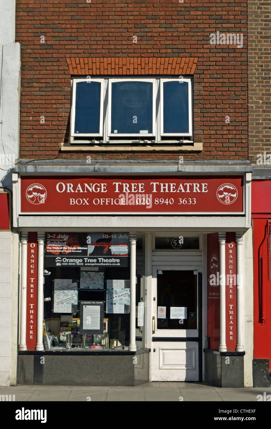 orange tree theatre box office in richmond upon thames, surrey, england Stock Photo