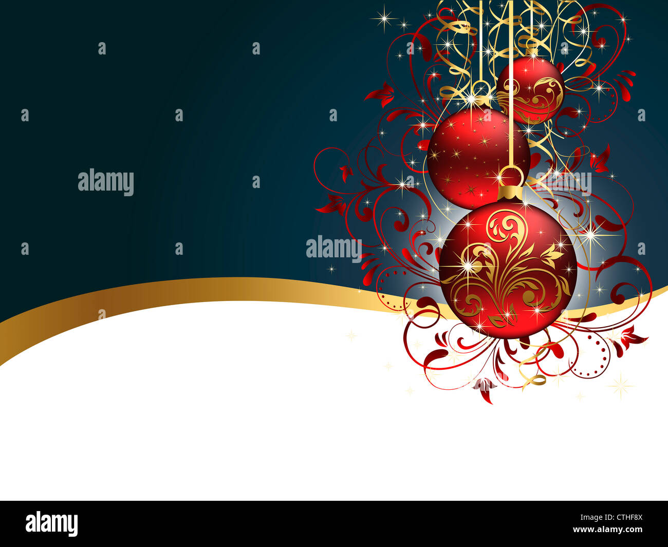 Christmas ball  Christmas background with copy space Stock Photo
