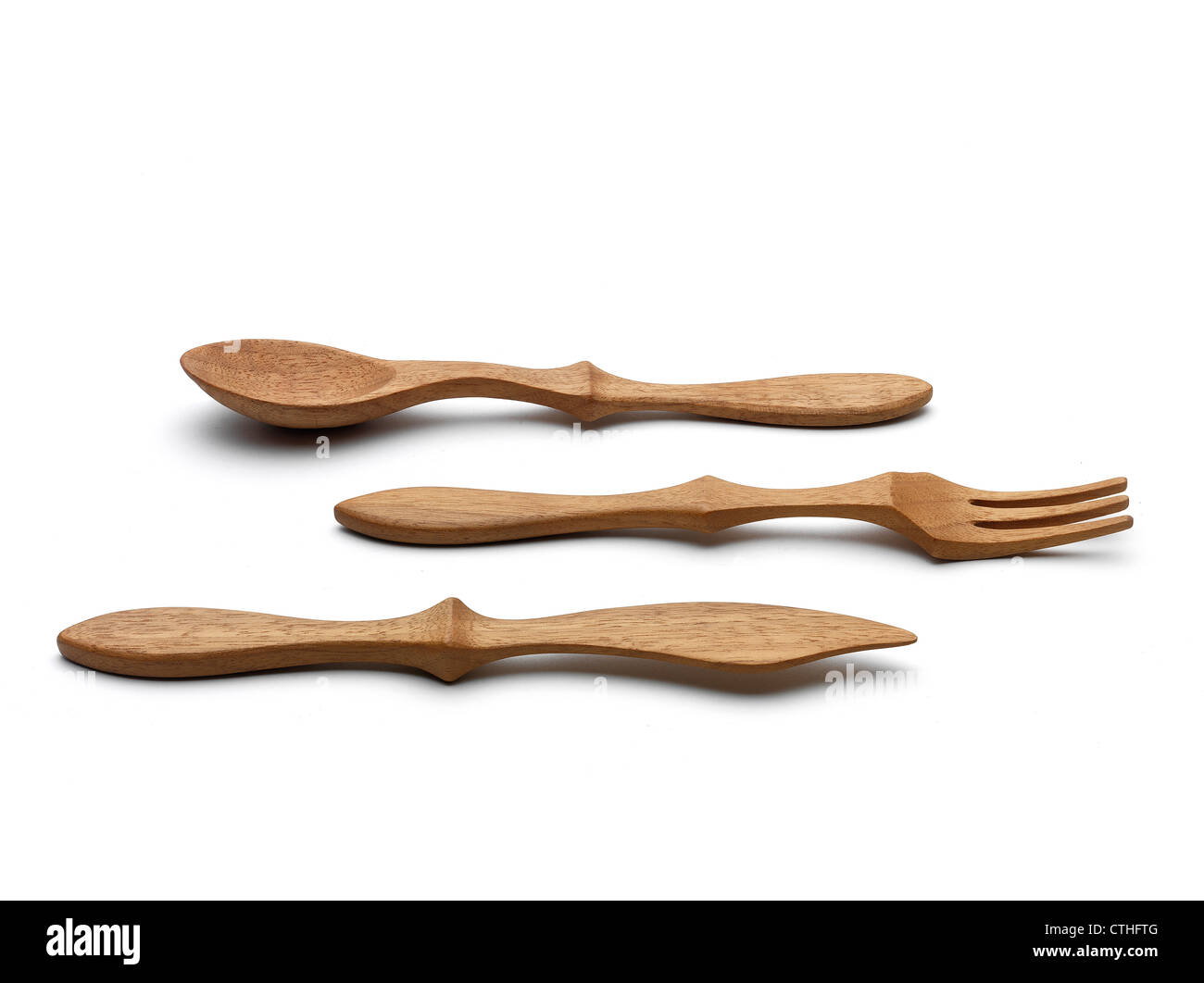 wooden dinner set Stock Photo Alamy