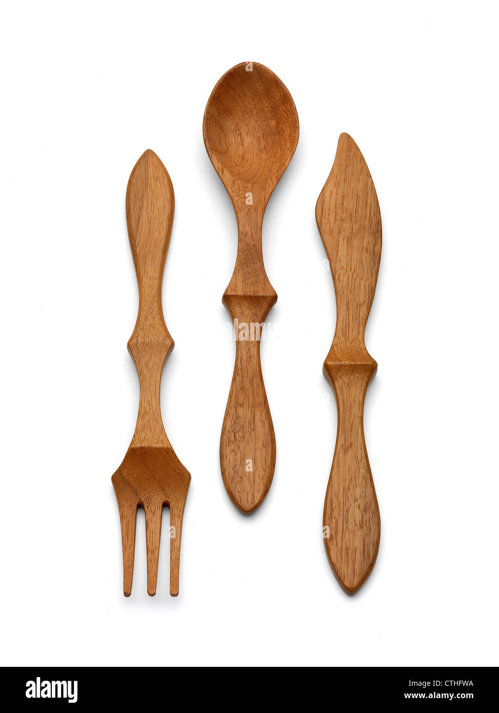 wooden dinner set Stock Photo Alamy