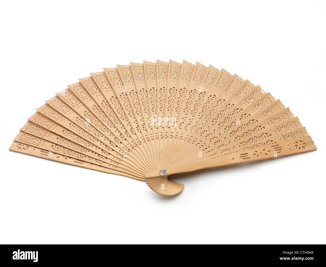 wooden fan Stock Photo