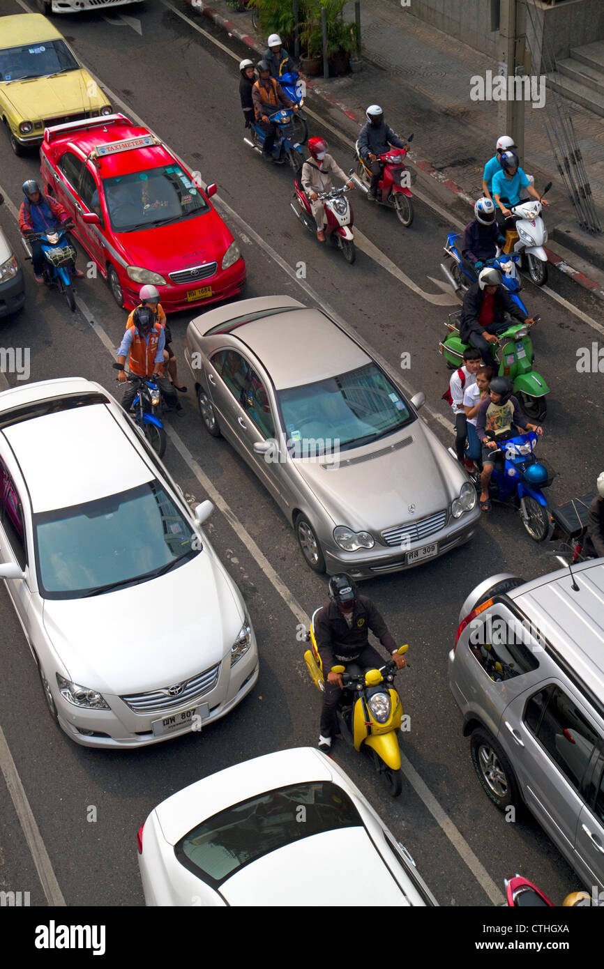 Traffic jam in Bangkok, Thailand. Stock Photo