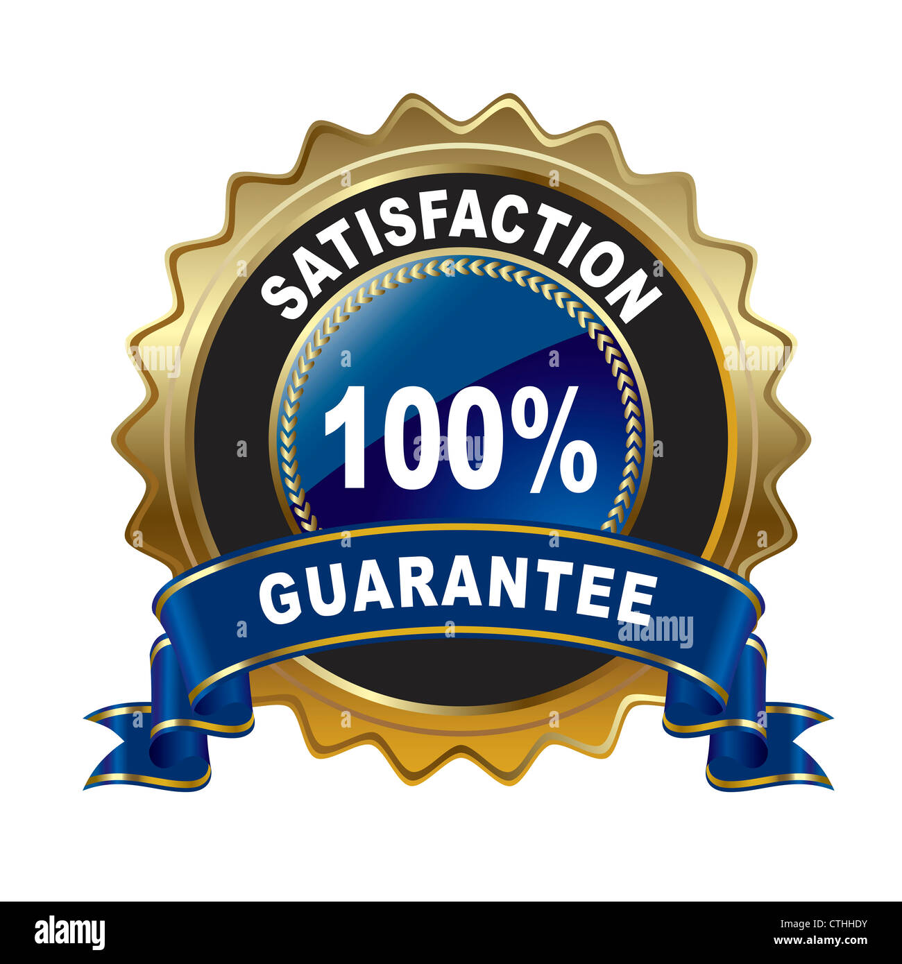 golden guarantee satisfaction Stock Photo - Alamy