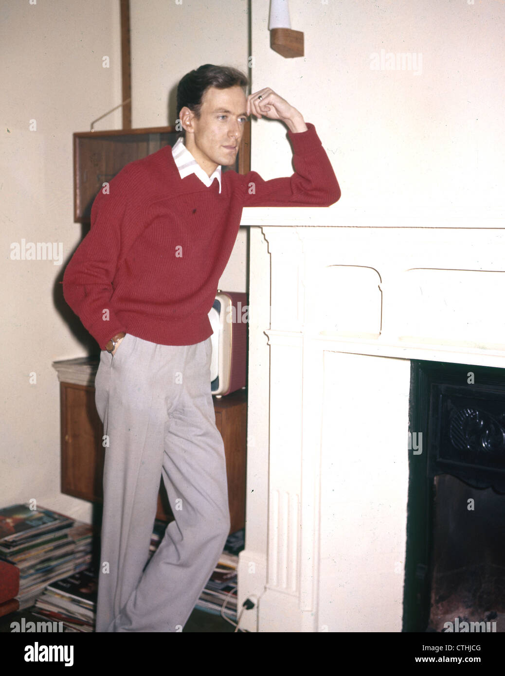 JOHN BARRY (1933-2011) film score composer at his London home in 1959 Stock Photo
