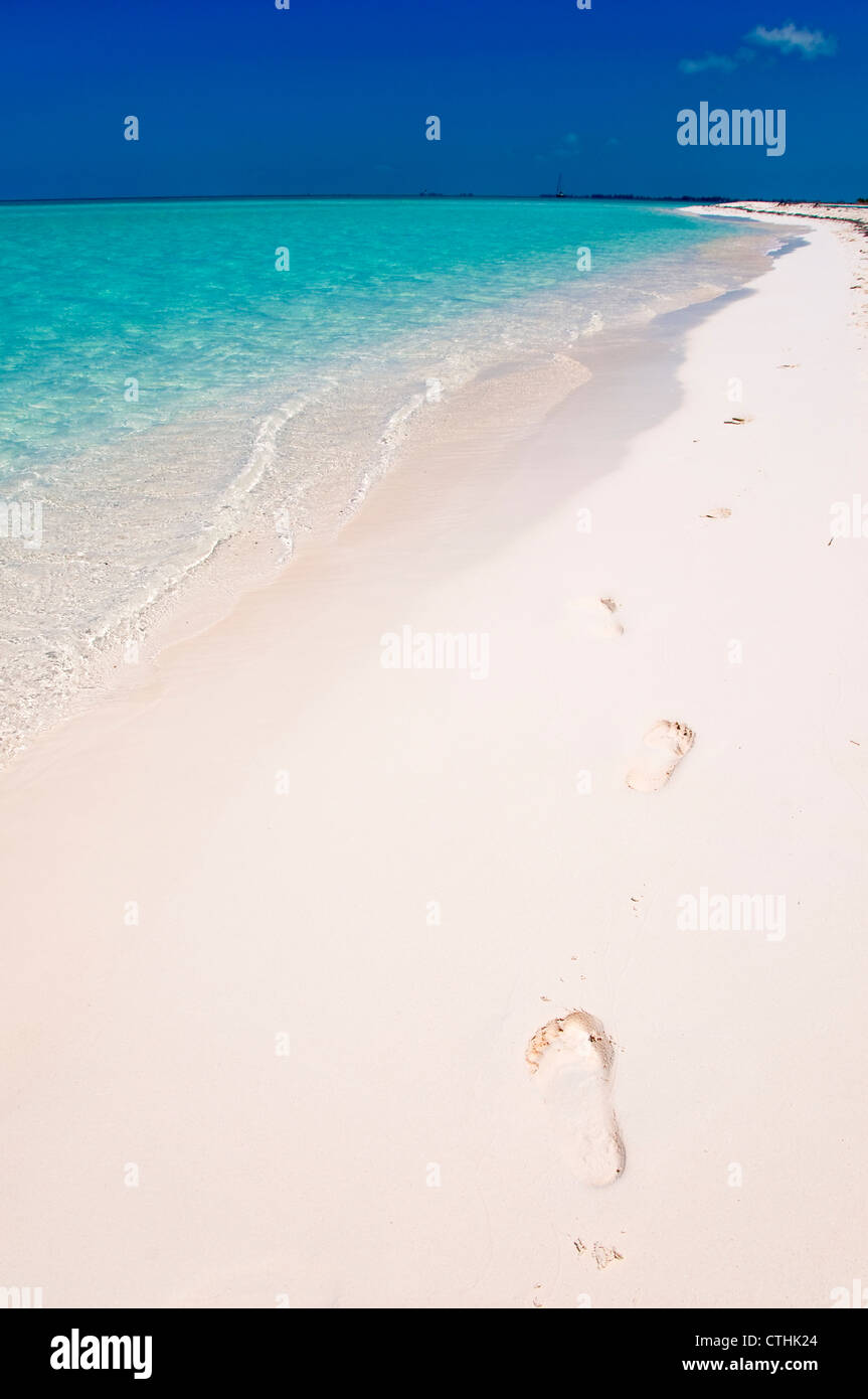 Footprints In The Sand Paradise Beach Cayo Largo Del Sur