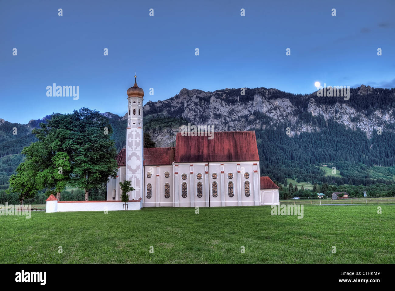 St. Coleman's Church at night, Bavaria Stock Photo - Alamy