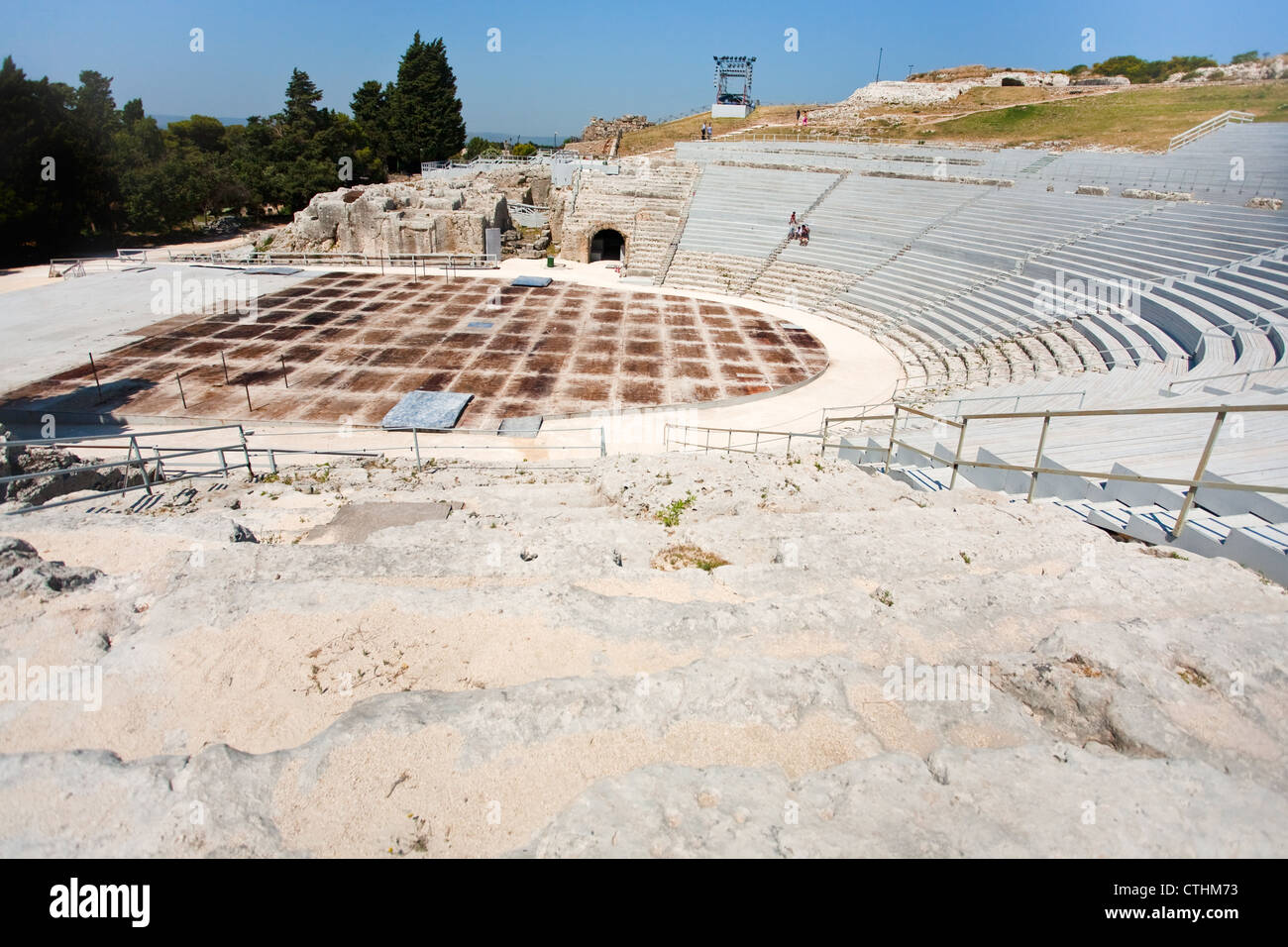 ancient Greek theater in Syracuse, Sicily, Italy Stock Photo - Alamy