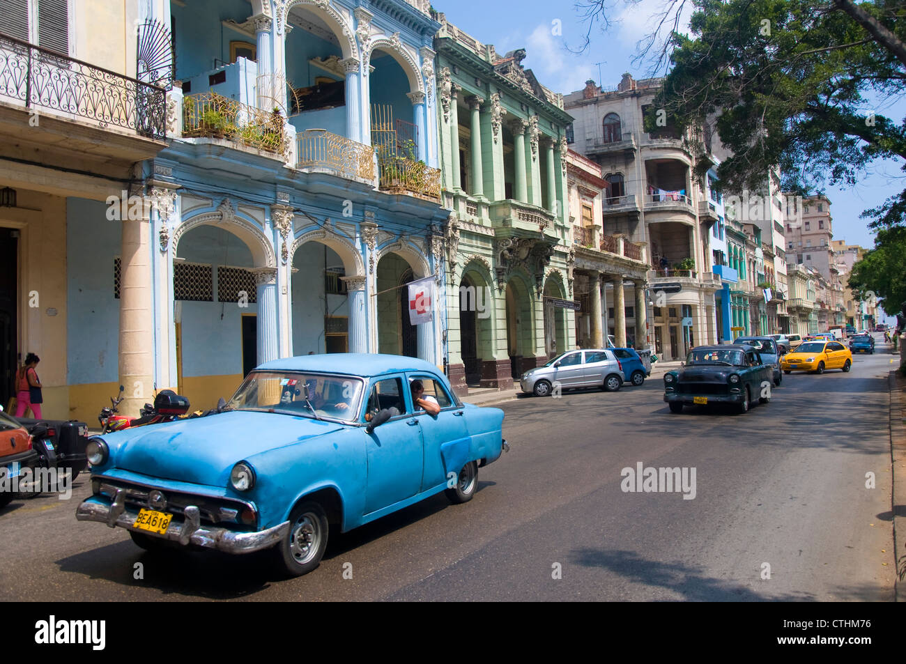Vintage Car, La Havana, Cuba Stock Photo