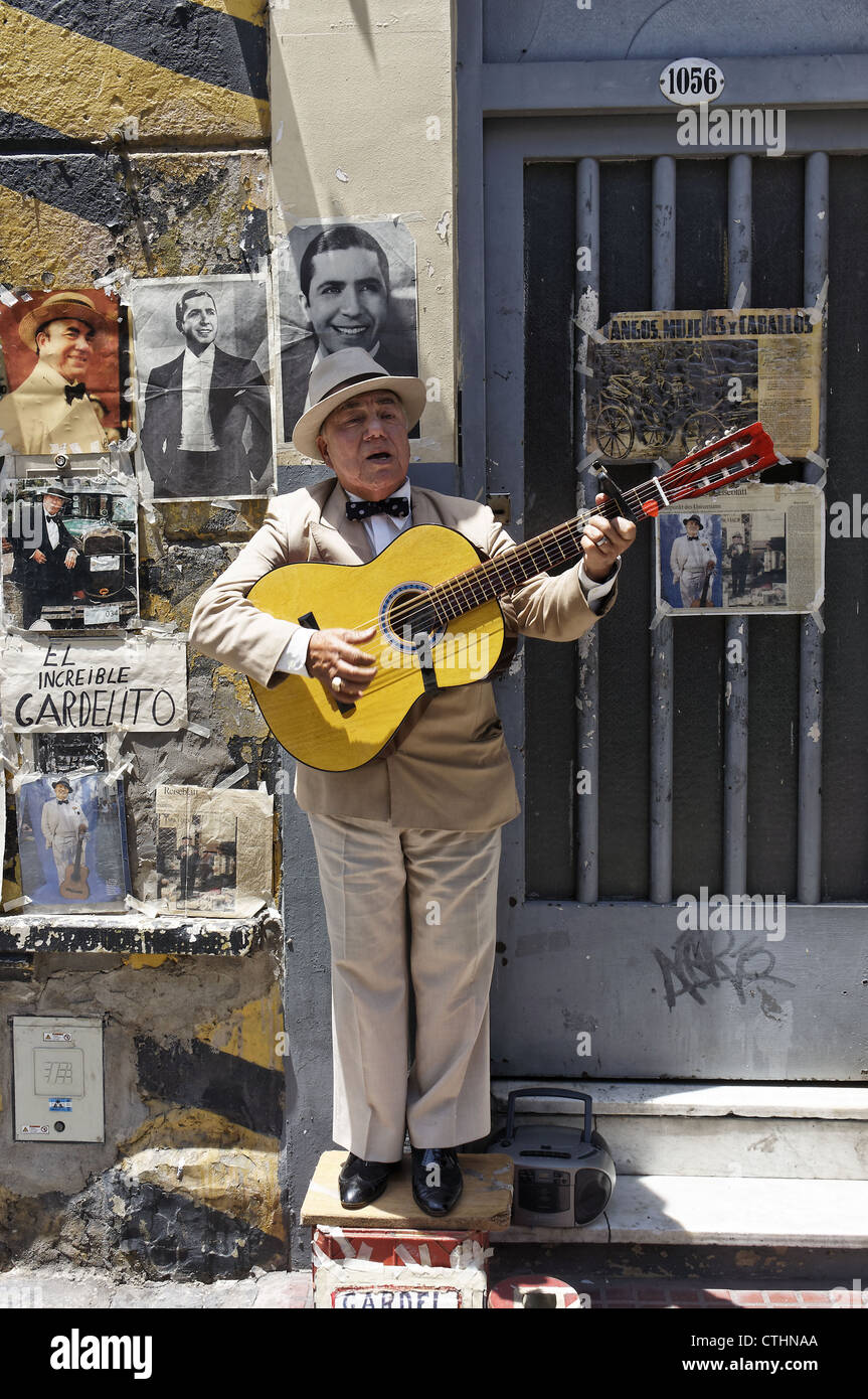 Gardelito, Tango musician , San Telmo, Buenos Aires, Argentina Stock Photo