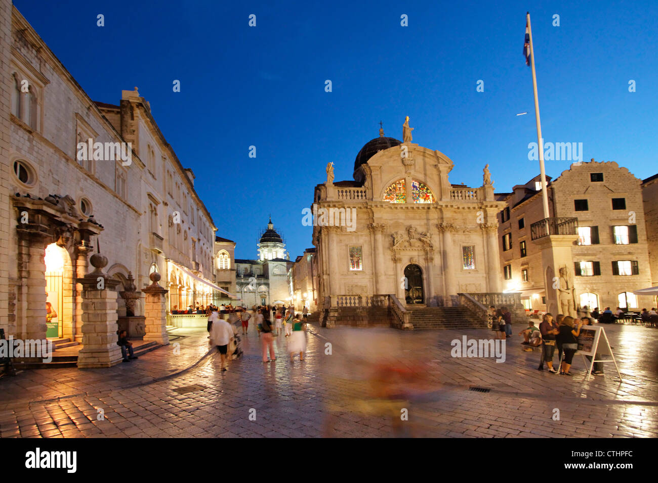 Placa Stadrun , Luza , Dubrovnik, Croatia Stock Photo