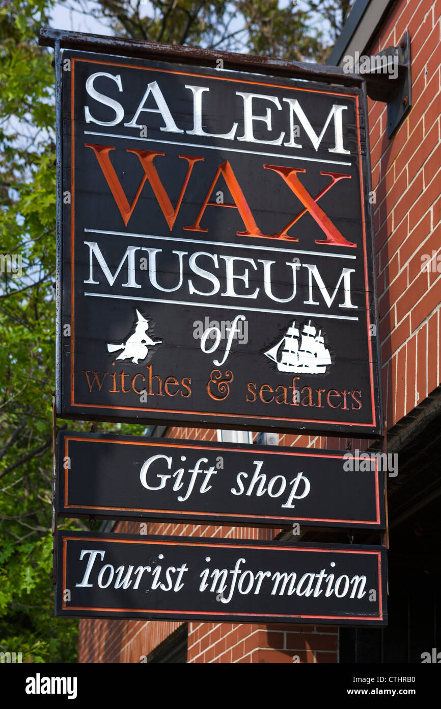 Salem Wax Museum of Witches and Seafarers in downtown Salem, Massachusetts, USA Stock Photo
