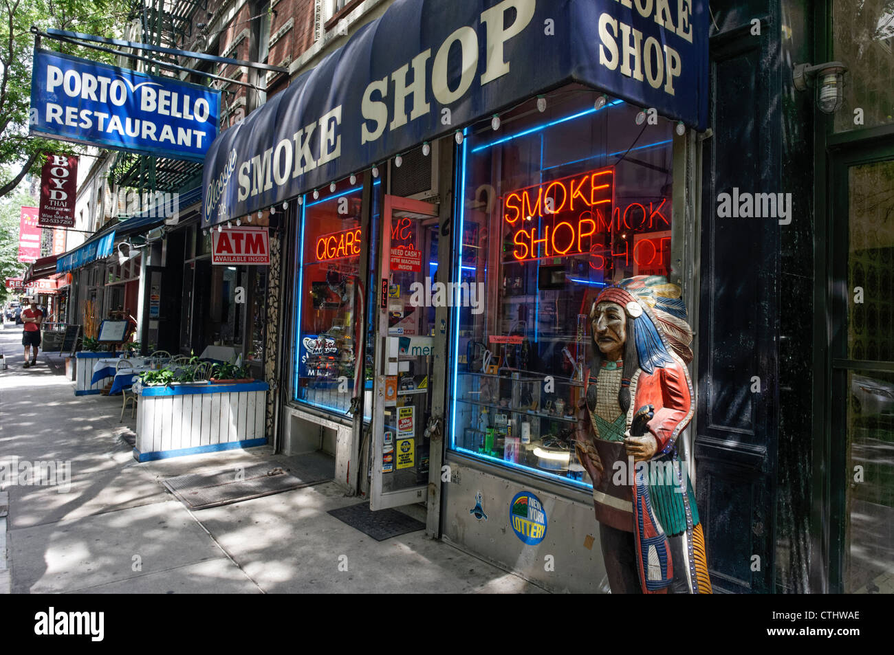 Smoke Shop in Greenwich Village, Manhattan, New York Stock Photo