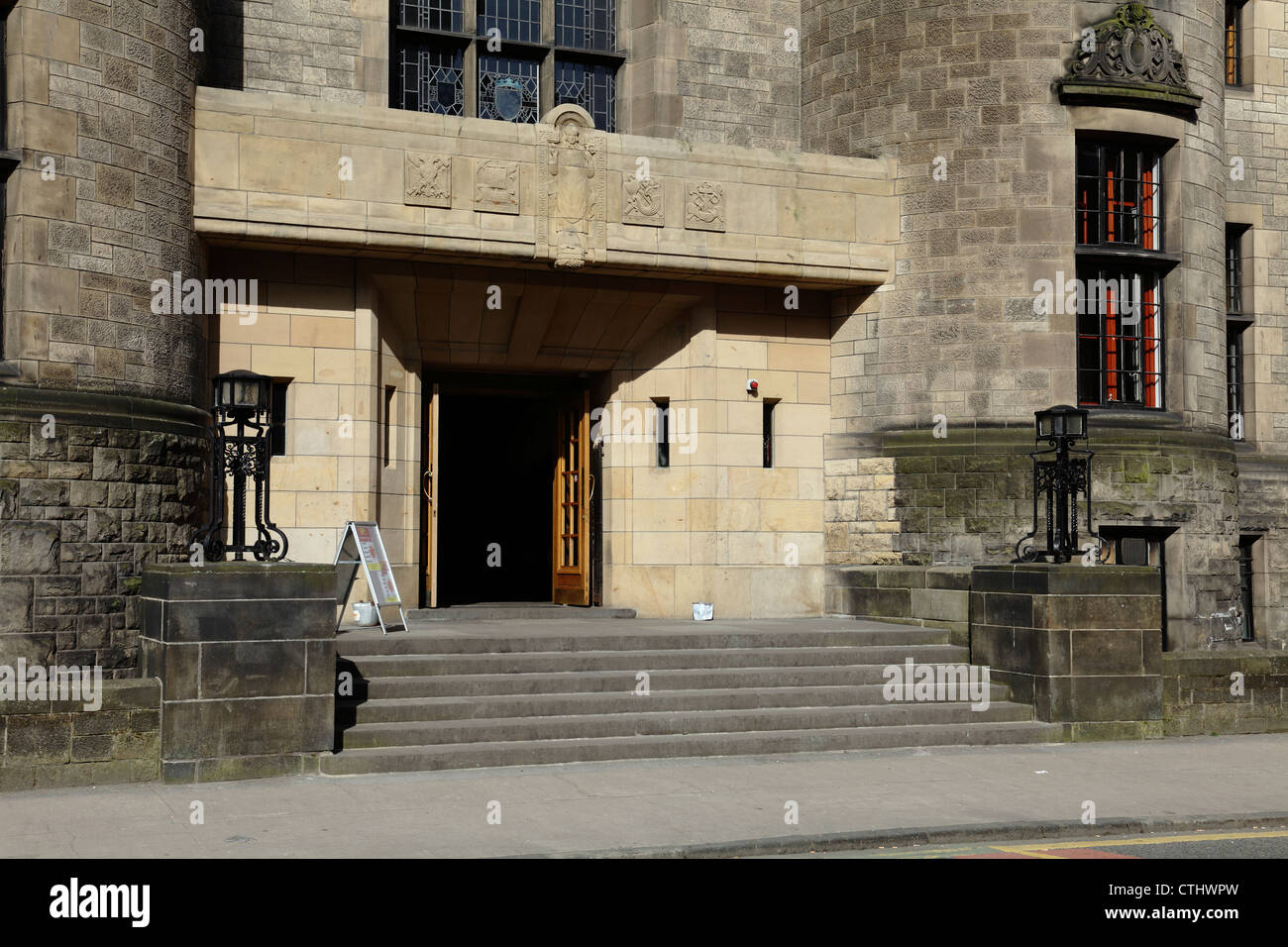 University of Glasgow Student Union building entrance on University Avenue, Scotland, UK Stock Photo