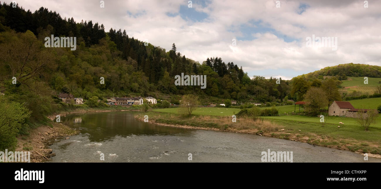 Panoramic image of Tintern in the Wye Valley, U.K Stock Photo - Alamy