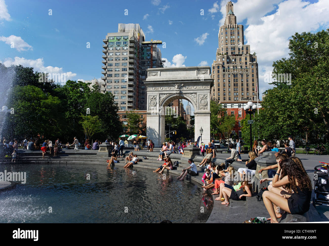Washingston Square Park,outdoor, New York Stock Photo