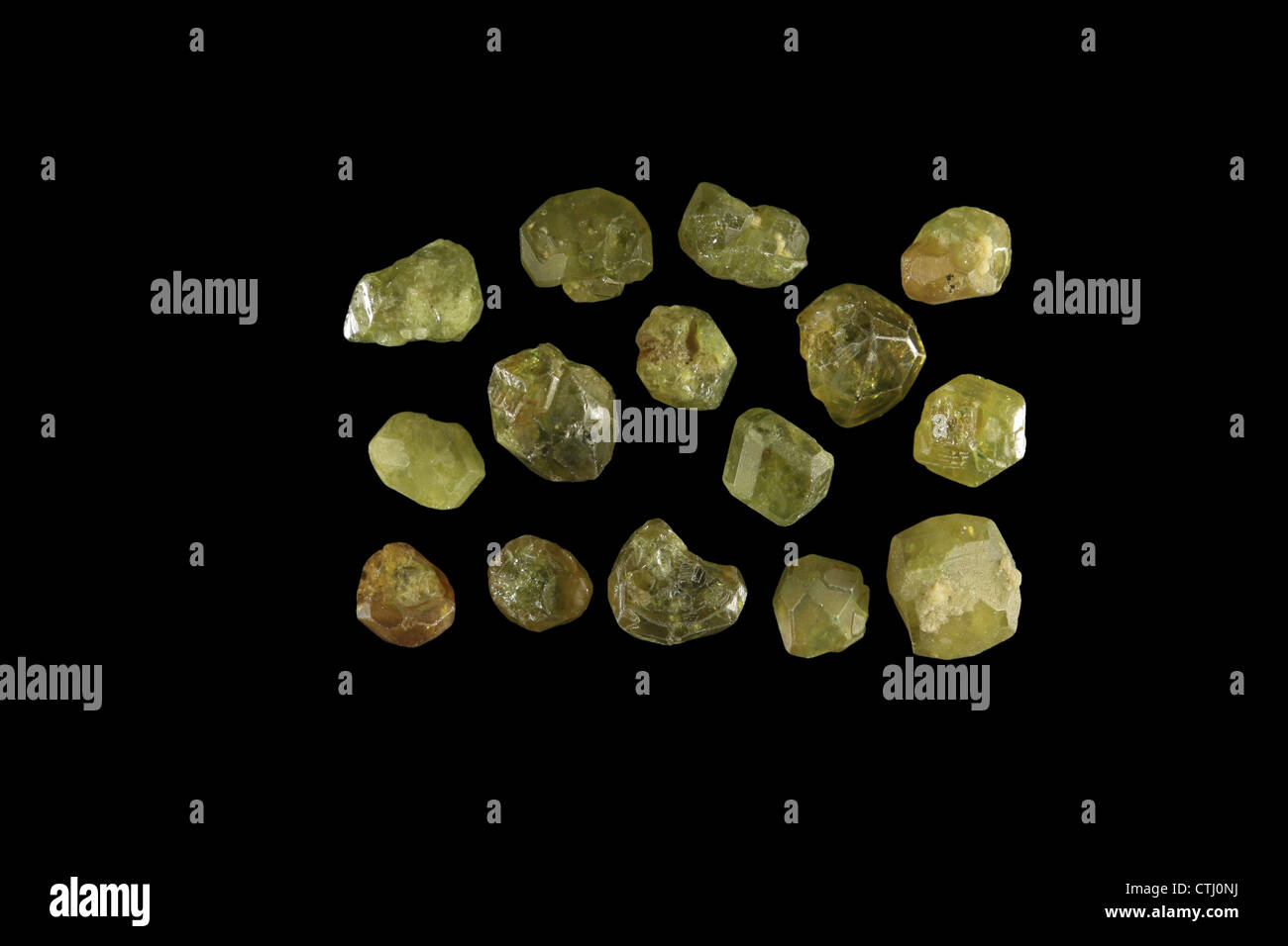 Natural Green Garnet Crystals Stock Photo Alamy