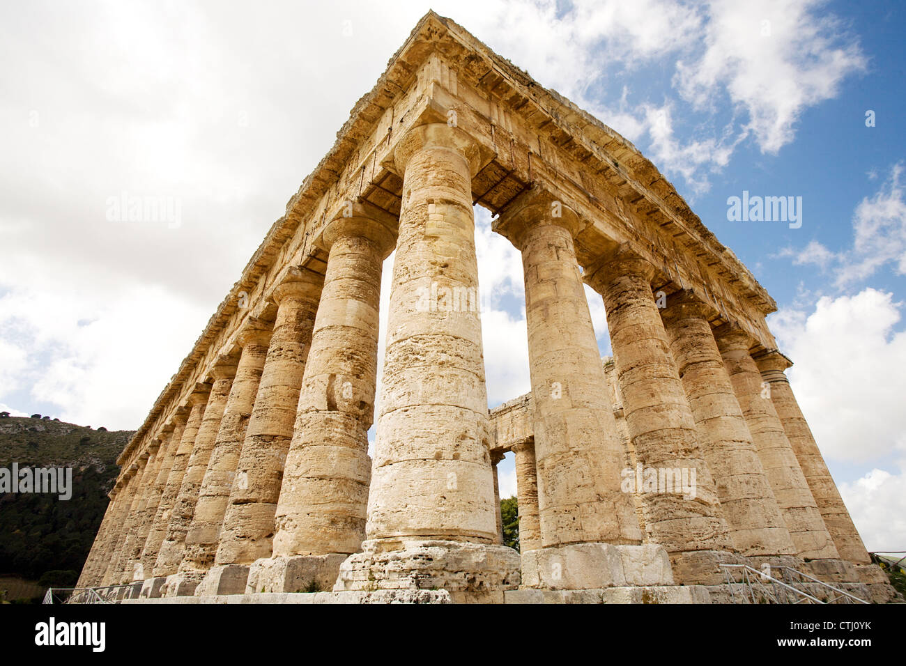 ancient Greek temple of Venus in Segesta village, Sicily, Italy