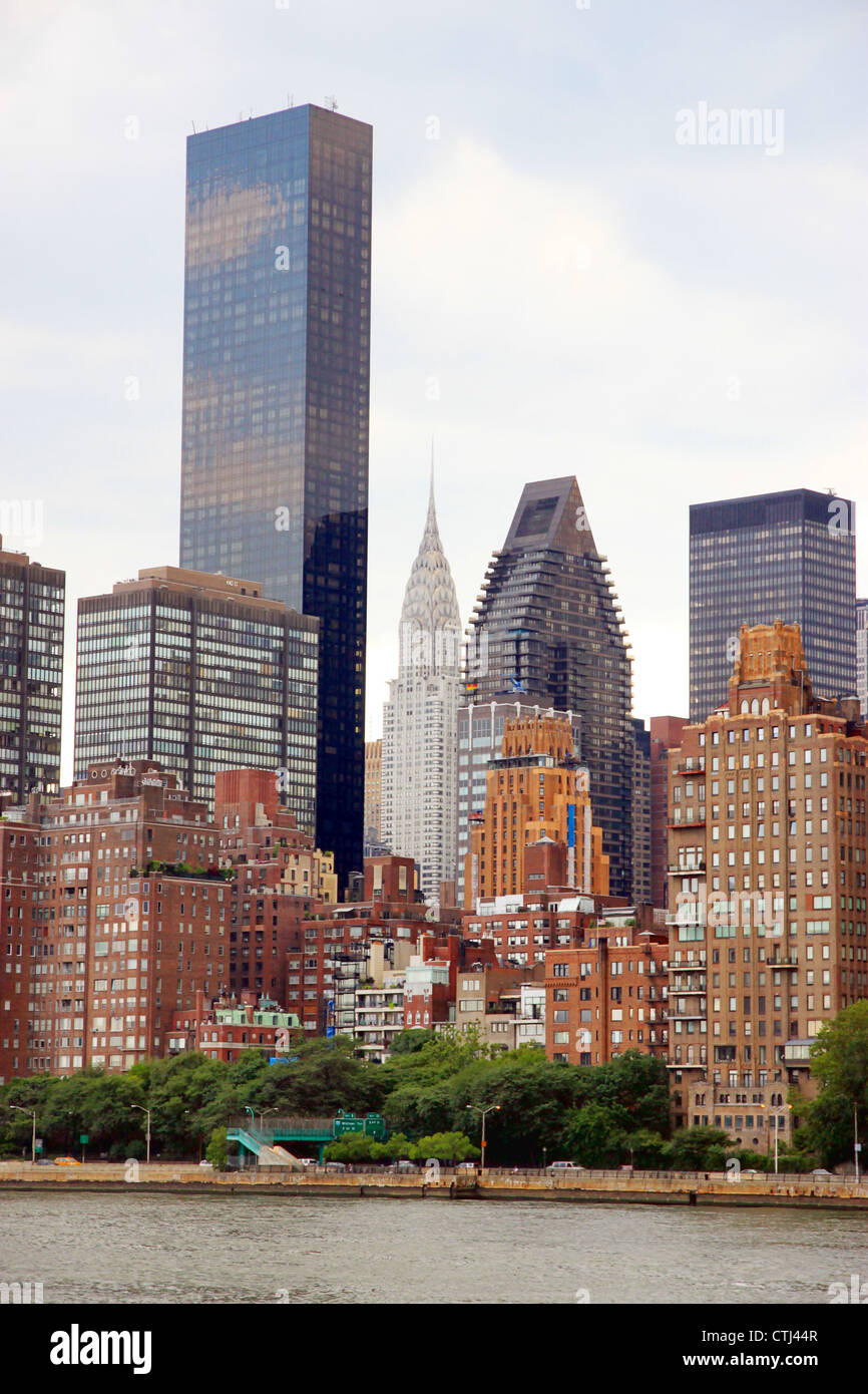 New York Skyline with the Chrysler Building Stock Photo