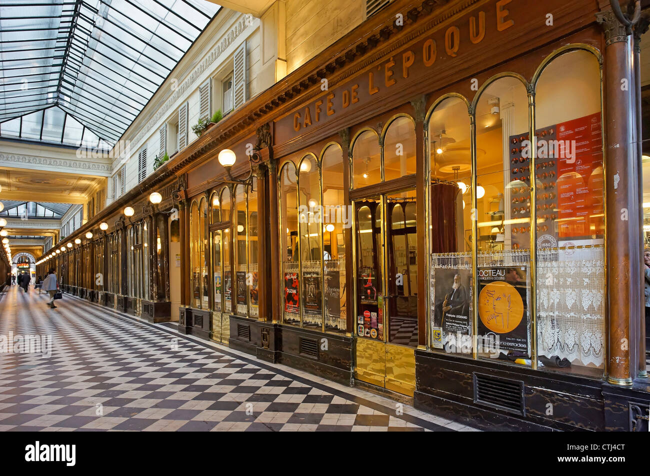 Cafe de l´Epoque in Passage Vero Dodat , Paris, France Stock Photo