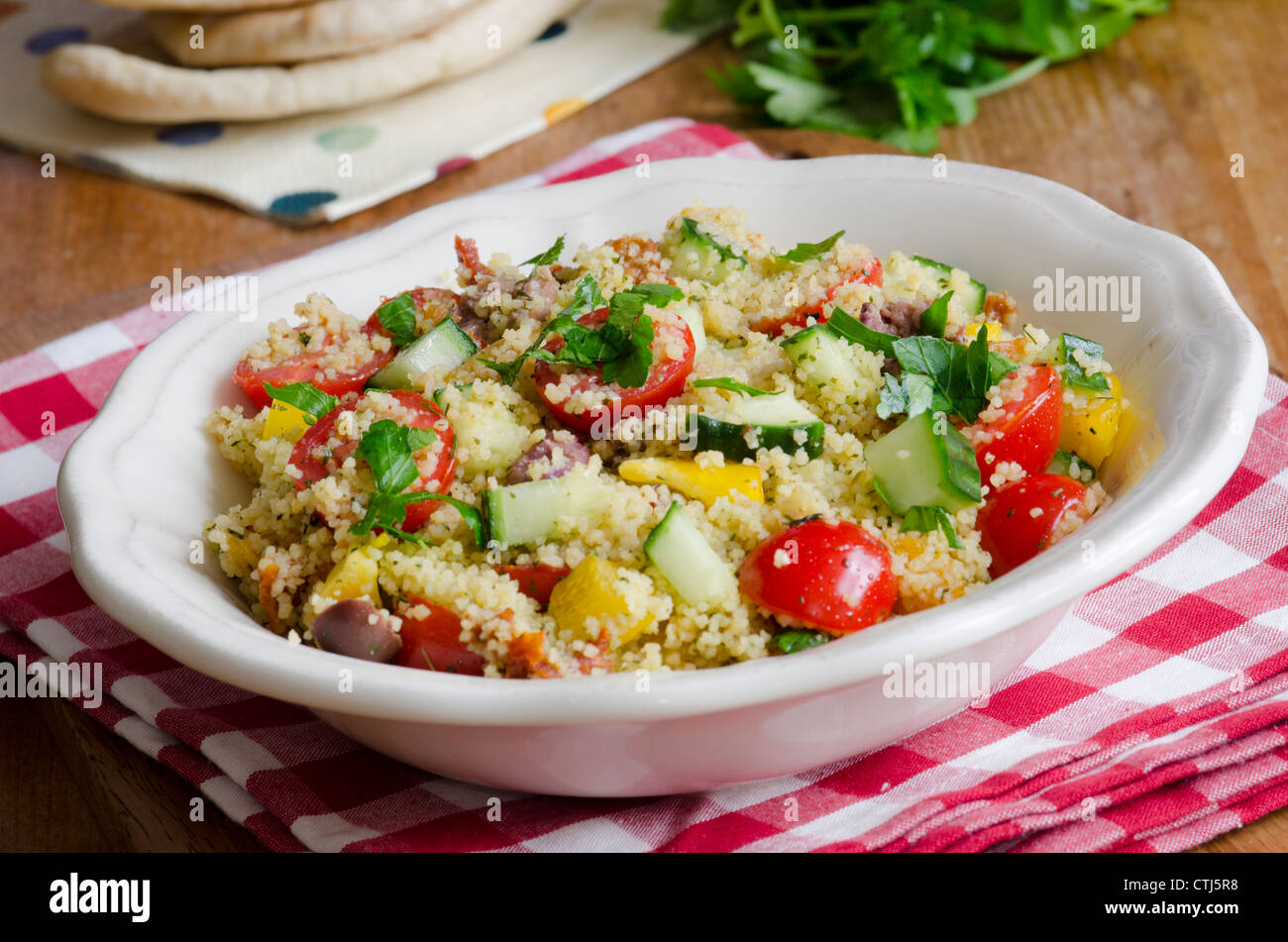Moroccan couscous with vegetables Stock Photo
