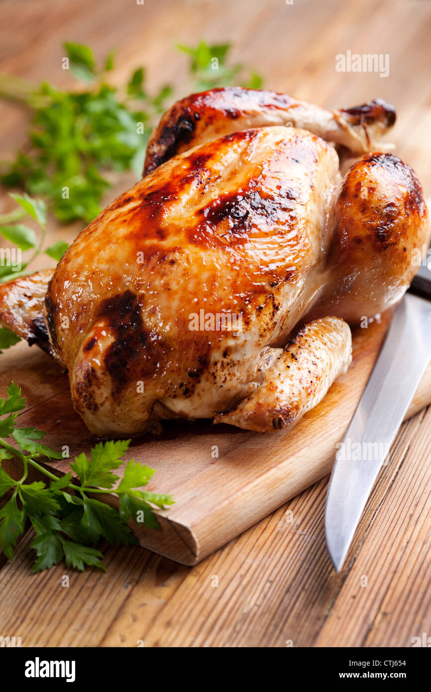 roast chicken Stock Photo