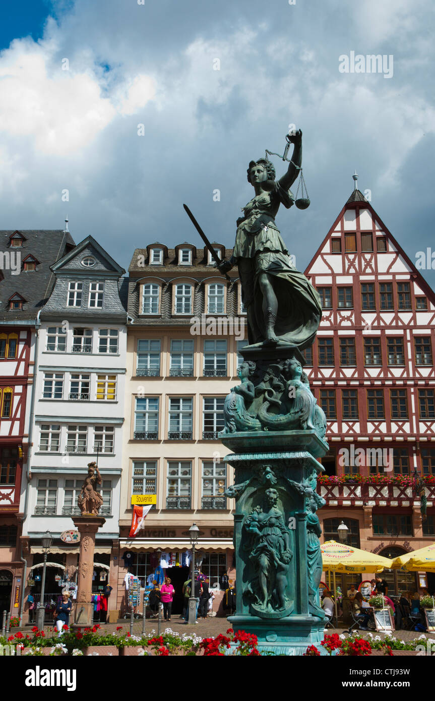 Römerberg square Altstadt the old town Frankfurt am Main state of Hesse ...