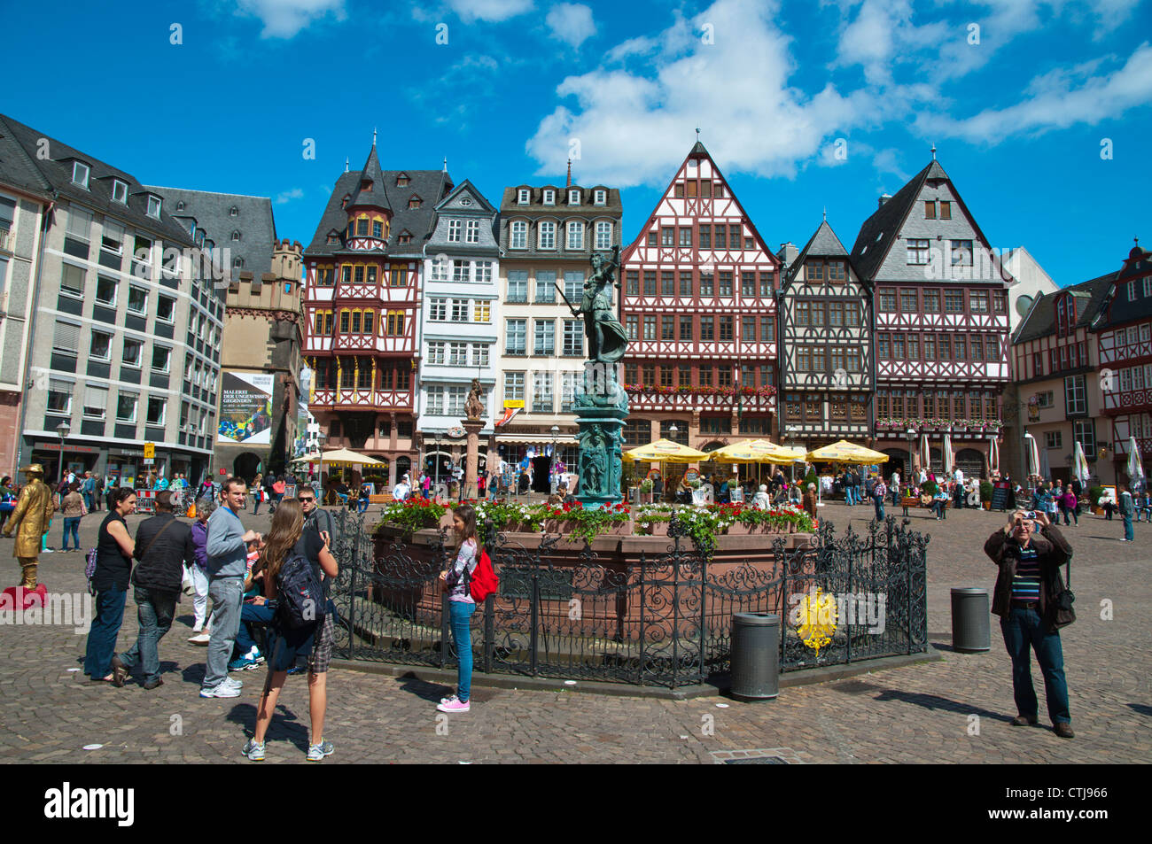 Römerberg square Altstadt the old town Frankfurt am Main state of Hesse ...