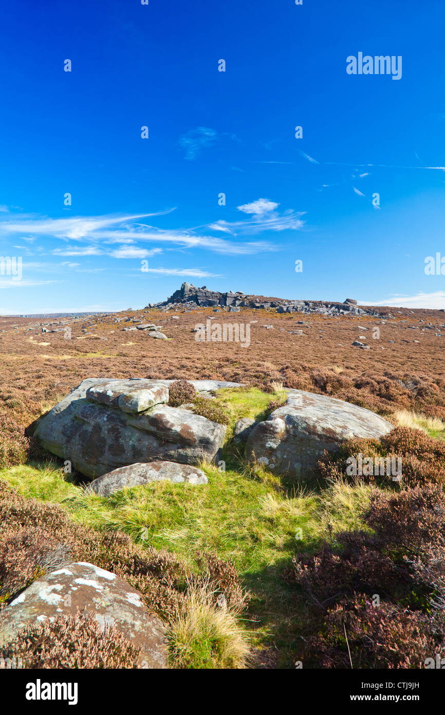 Over Owler Tor near Fox House in the Peak District National Park Derbyshire England UK Stock Photo