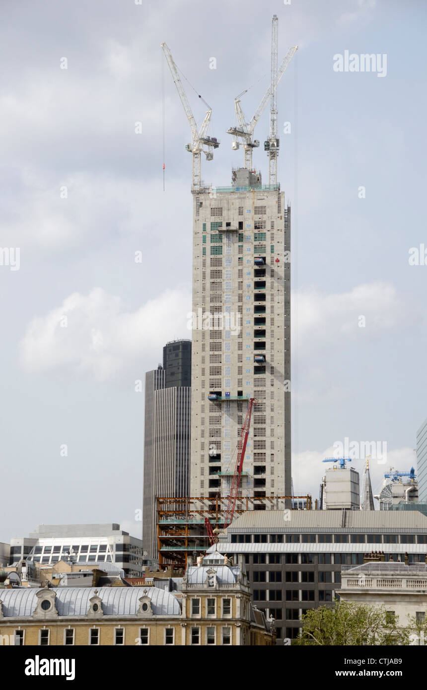 Construction of office tower at 20 Fenchurch Street, London, UK Stock Photo