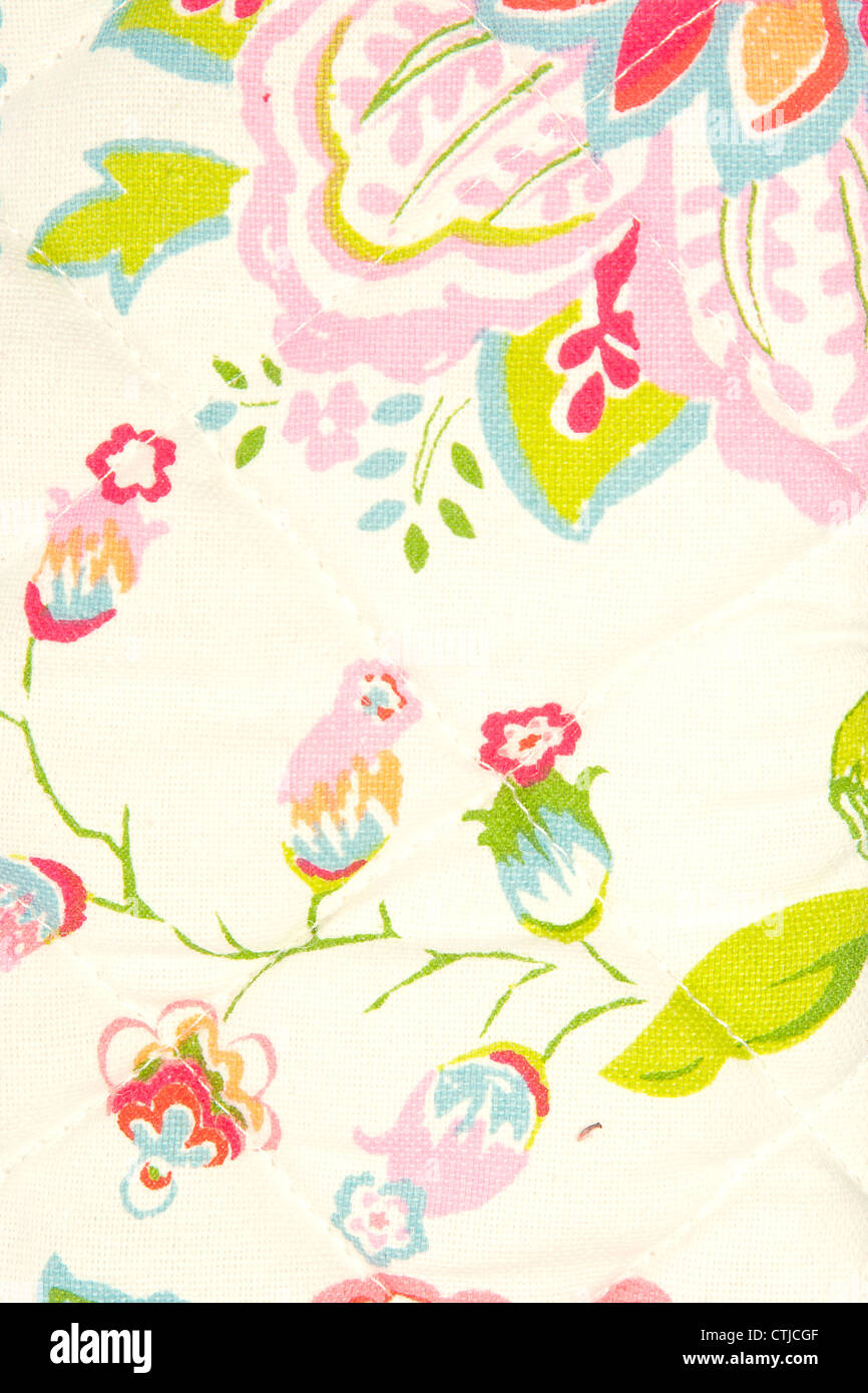 fabric flower pattern,textile background Stock Photo