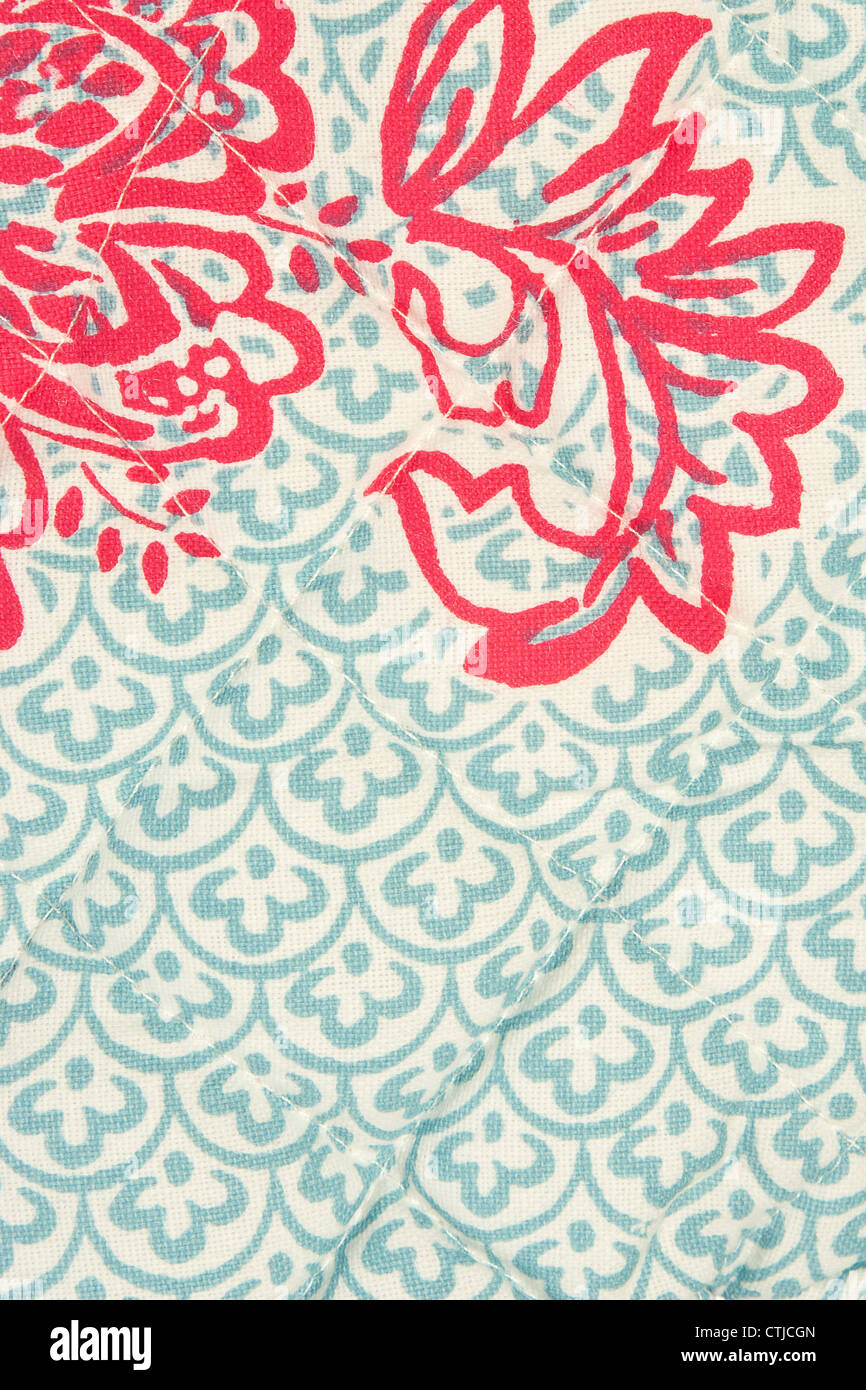 textile background, fabric flower pattern Stock Photo