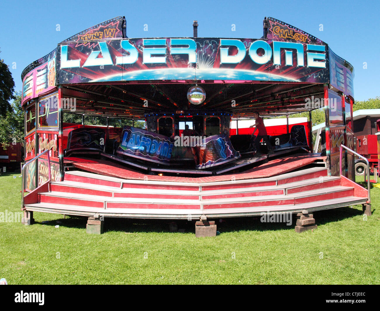 Laser Dome fairground ride, UK Stock Photo Alamy